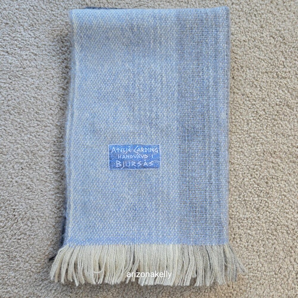 Handwoven Wool Scarf Atelje Carding Tweed Gradient Ombre Sweden Scandinavia - Picture 13 of 14